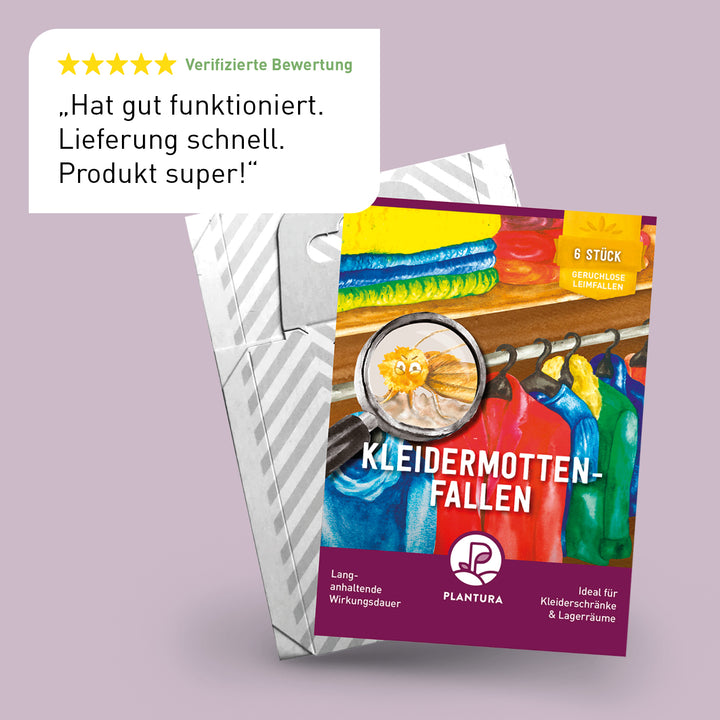 Bewertung der Plantura Kleidermotten-Fallen