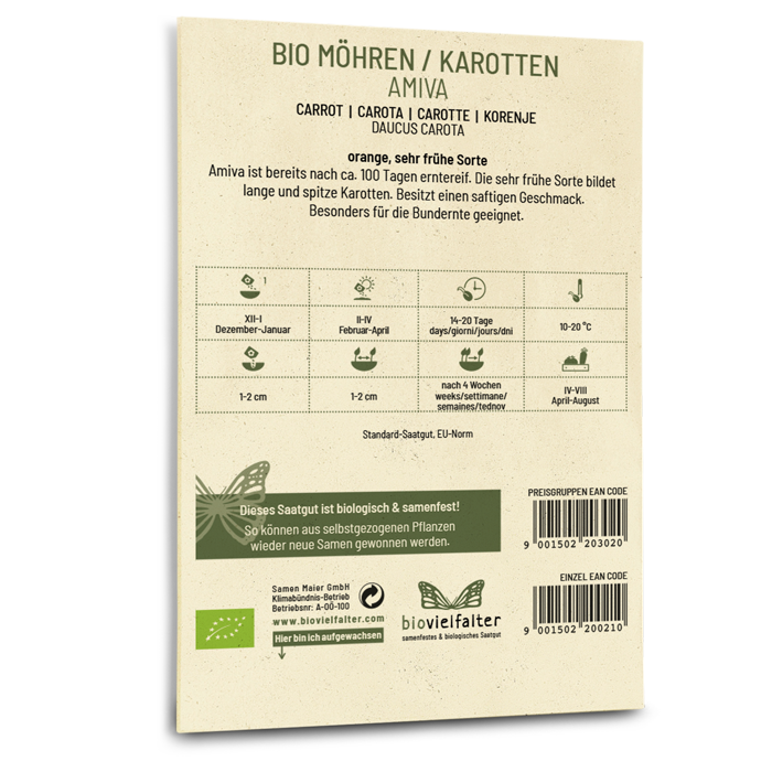 Bio-Karotten 'Amiva' Saatgut