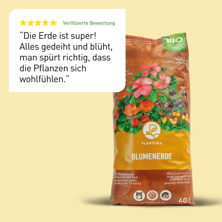 Bewertung der Plantura Bio-Blumenerde