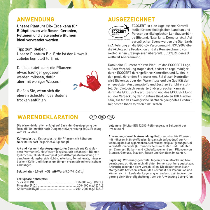 Anwendung Blumenerde von Plantura