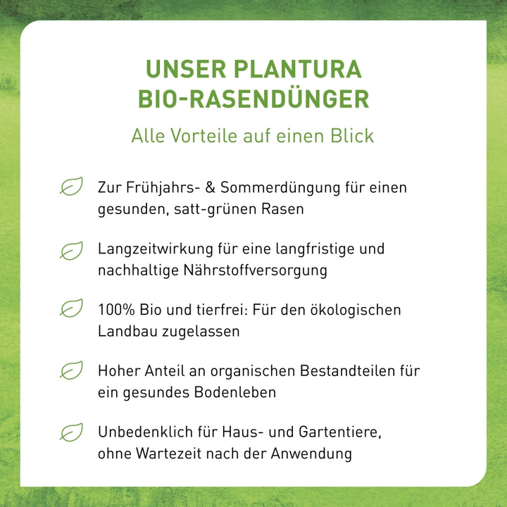 Vorteile des Rasendüngers von Plantura