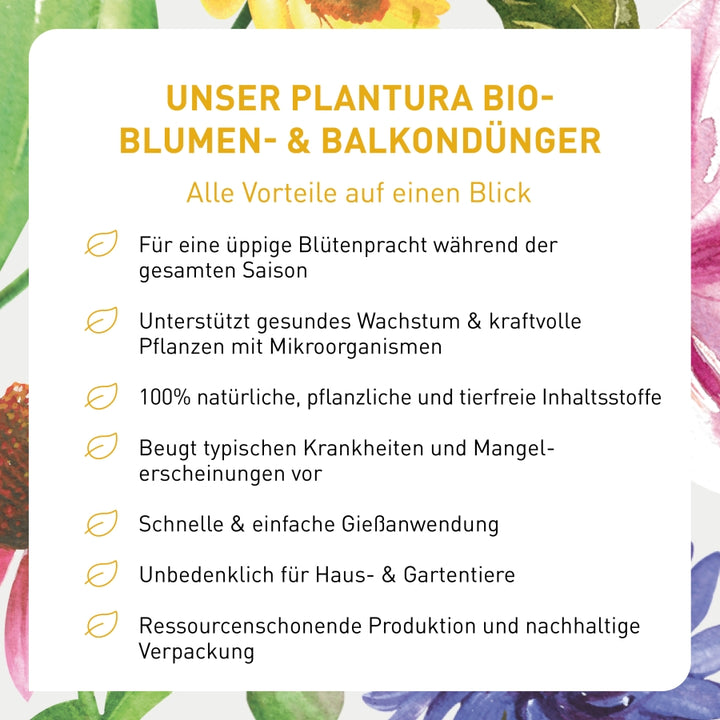 Vorteile des organischen Blumendüngers von Plantura